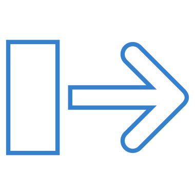 Çekme oku şu kontur vektör simgesi