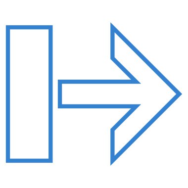 Çekme oku doğru anahat vektör simgesi