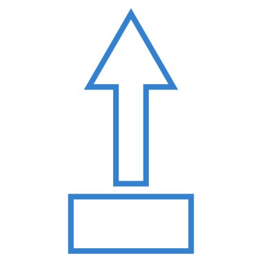 Çekme oku kadar inme vektör simgesi