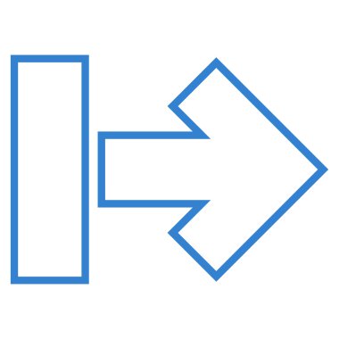 Çekme oku şu kontur vektör simgesi