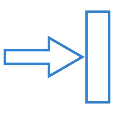 Şu ince çizgi vektör simgesi itmek