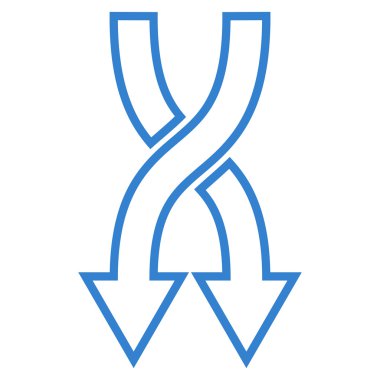 Kontur vektör simgesi aşağı okları shuffle