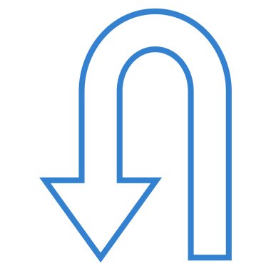 Ok anahat vektör simgesi dönmek