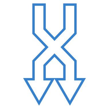 İnce çizgi vektör simgesi aşağı okları shuffle