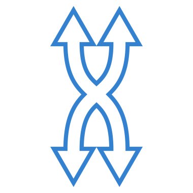 Shuffle okları dikey ince çizgi vektör simgesi