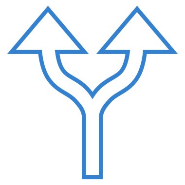 Kontur vektör simge yukarı okları bölme