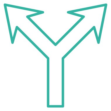 Anahat vektör simge yukarı çatallanma ok