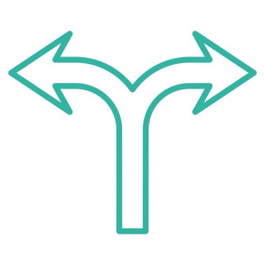 Sol seçim ok sağ kontur vektör simgesi