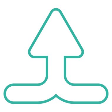 Kontur vektör simge yukarı ok birleştirmek