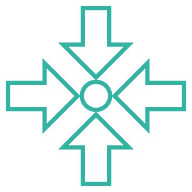 Oklar anahat vektör simge sıkıştırmak