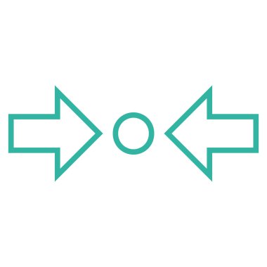 Yatay kontur vektör simge sıkıştırmak