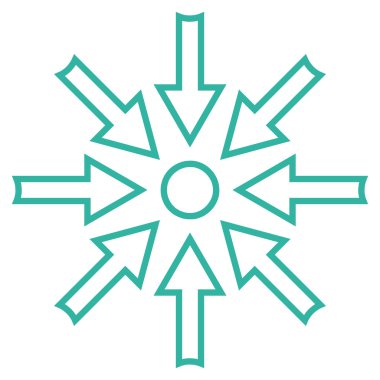 Oklar kontur vektör simge sıkıştırmak