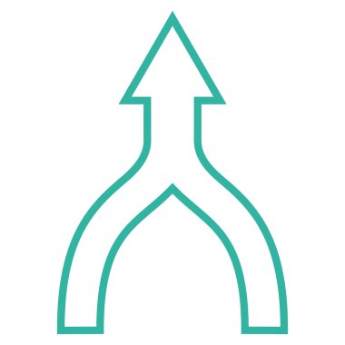 İnce çizgi vektör simge yukarı ok bağlanmak