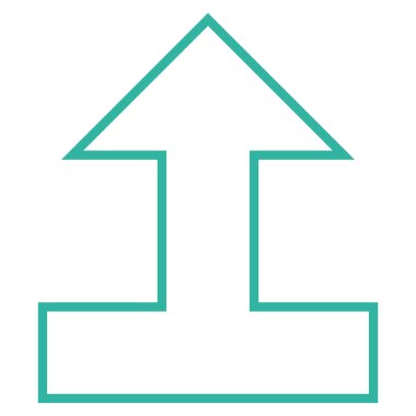 Kontur vektör simge yukarı ok bağlanmak