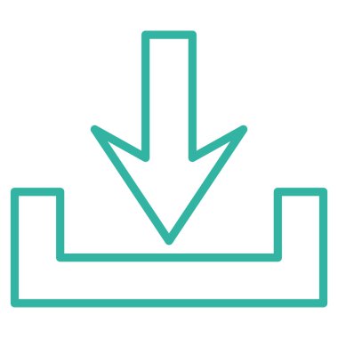 Yüklemeler kontur vektör simgesi