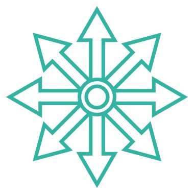 Oklar kontur vektör simgesini genişletin