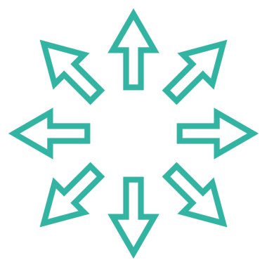 Oklar kontur vektör simgesini genişletin