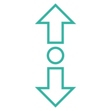 Oklar dikey kontur vektör simgesini genişletin