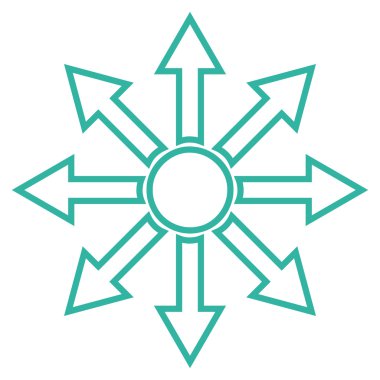 Oklar kontur vektör simgesini genişletin