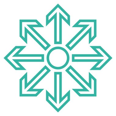 Oklar kontur vektör simge en üst düzeye çıkarmak