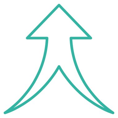 Anahat vektör simge yukarı ok birleştirme