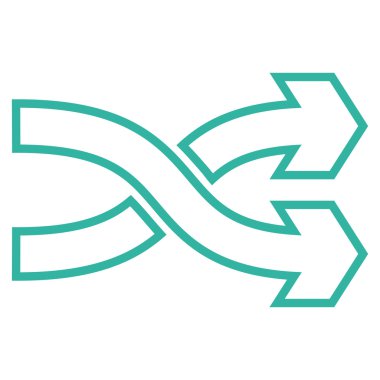 Okları yatay kontur vektör simge mix