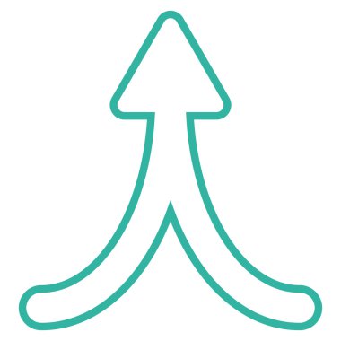 Anahat vektör simge yukarı ok birleştirme