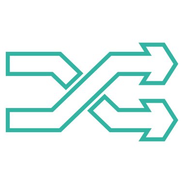 Okları yatay ince çizgi vektör simge mix