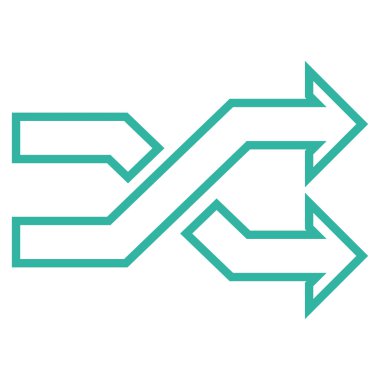 Okları yatay kontur vektör simge mix