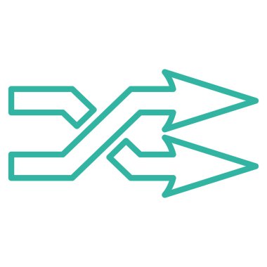 Okları yatay kontur vektör simge mix