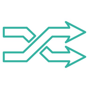 Okları yatay kontur vektör simge mix