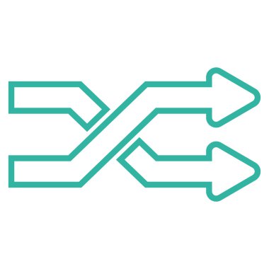 Okları yatay kontur vektör simge mix