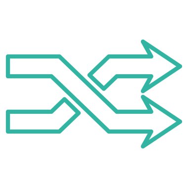 Okları yatay anahat vektör simge mix