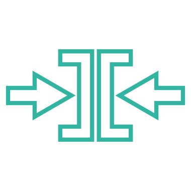 Basınç okları yatay ince çizgi vektör simgesi