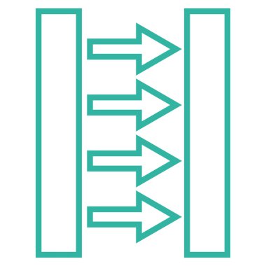 Basınç yatay anahat vektör simgesi