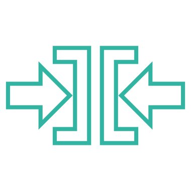 Basınç yatay kontur vektör simgesi