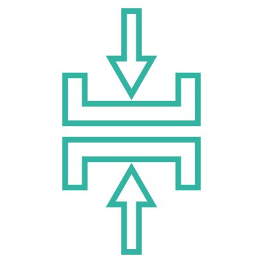 Basınç dikey kontur vektör simgesi