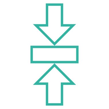 Basınç dikey anahat vektör simgesi