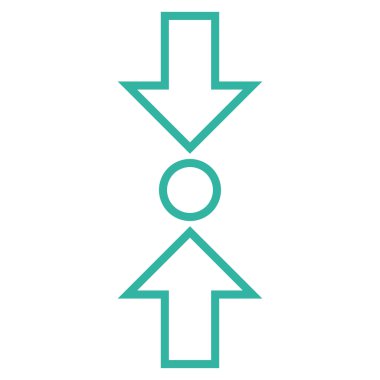 Basınç dikey kontur vektör simgesi