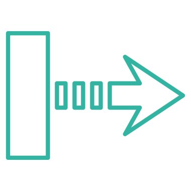 Çekme oku şu kontur vektör simgesi