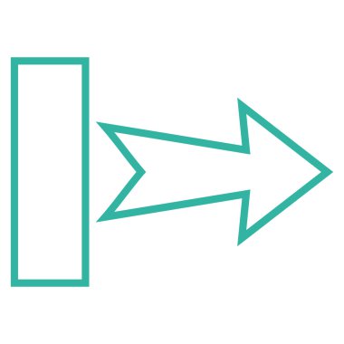 Çekme oku şu kontur vektör simgesi