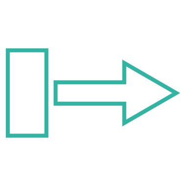 Çekme oku doğru anahat vektör simgesi