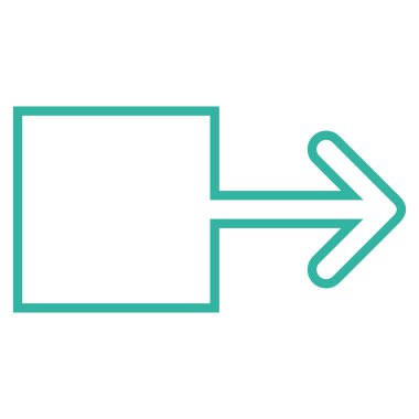 Çekme oku şu ince çizgi vektör simgesi