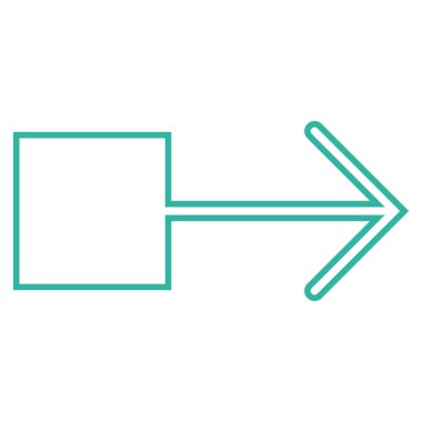 Çekme oku doğru anahat vektör simgesi