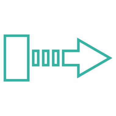 Çekme oku şu kontur vektör simgesi