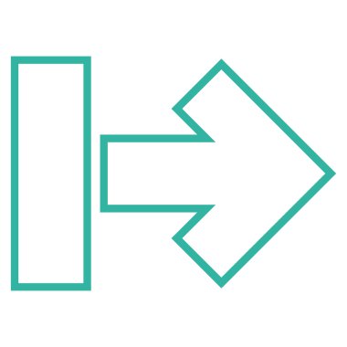 Çekme oku şu kontur vektör simgesi