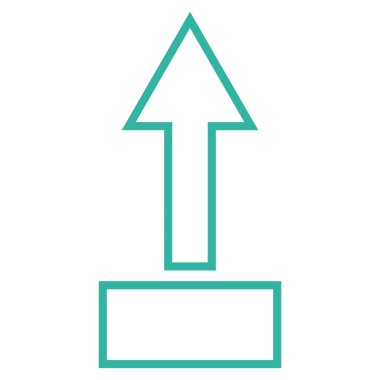 Çekme oku kadar ince çizgi vektör simgesi