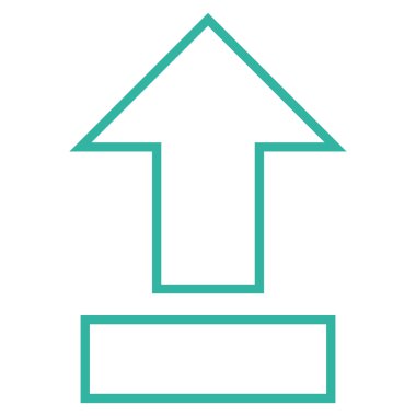 Kontur vektör simge yukarı çekme ok