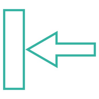 Sol anahat vektör simgesi itmek