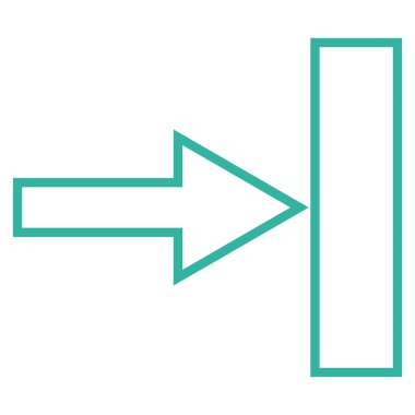 Doğru anahat vektör simgesi itmek